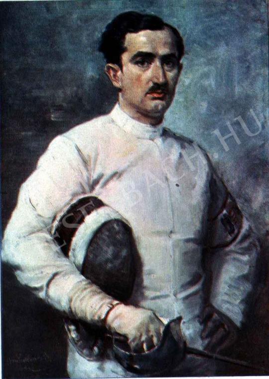 Mihalovits Miklós - Piller György, olimpiai bajnok festménye