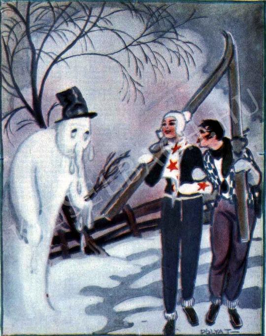  Pólya, Tibor - The Snowman painting