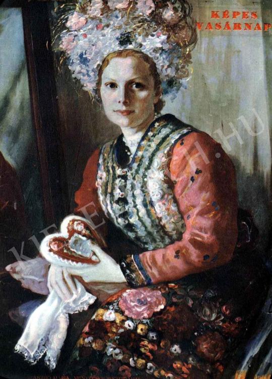  Szánthó, Mária - Young Wife with a Gift painting