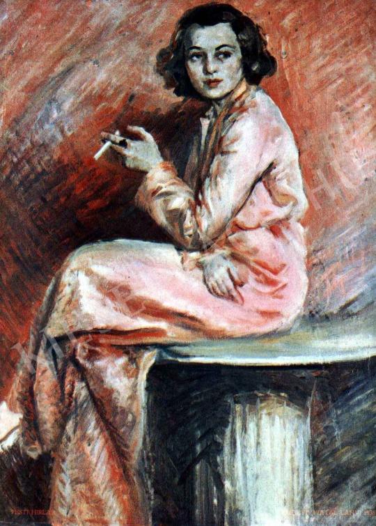 Szigeti Jenő - Fiatal lány festménye