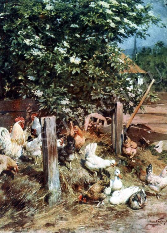  Vastagh, Géza - Poultry Yard painting