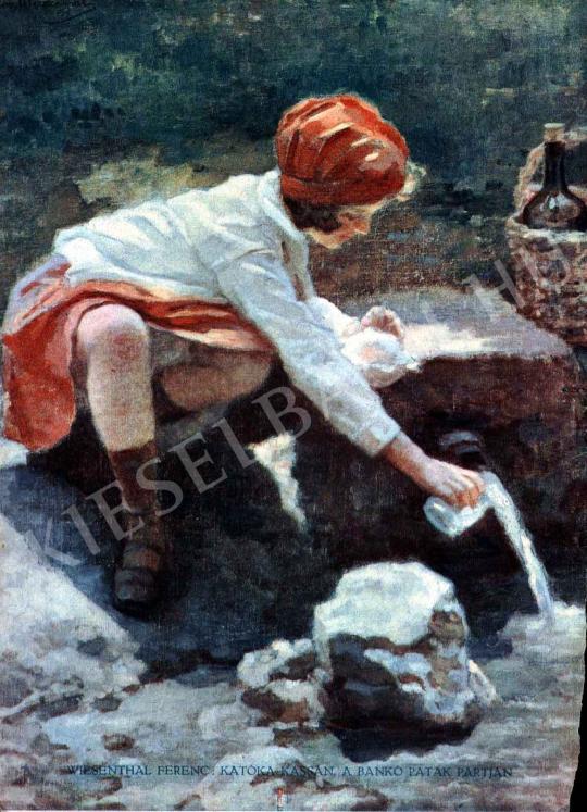 Wiesenthal, Franz - Katóka Kassán, a Bankó-patak partján festménye