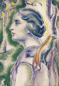 Pécsi-Pilch, Dezső - Young Woman with a Bird | 27th Auction auction / 5 Lot