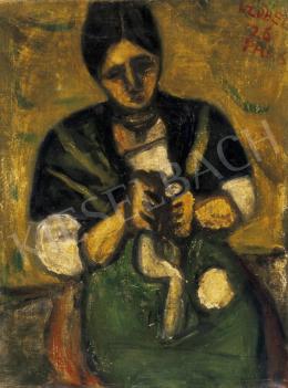  Czóbel, Béla - Woman Sewing, 1926 