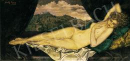 Feszty, Masa - Nude in Tuscan Landscape (Sleeping Venus), 1929 