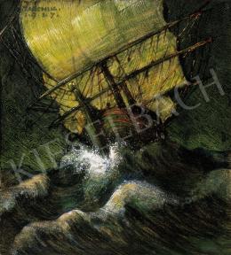 Jaschik, Álmos, - Sailing Boat, 1917 