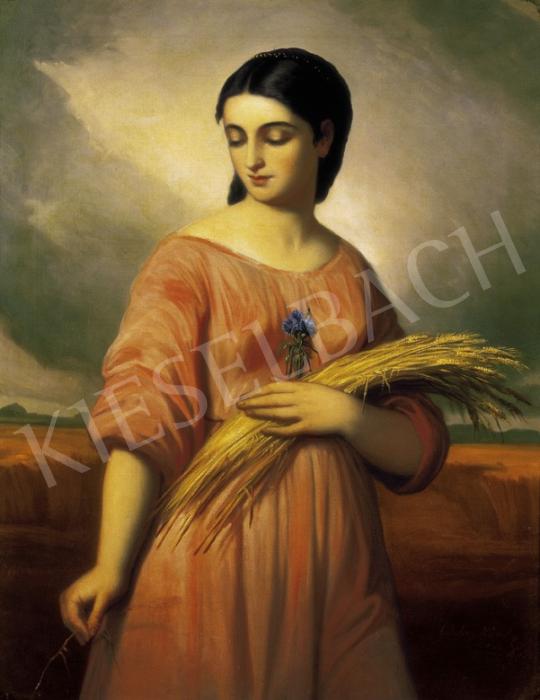  Jakobey, Károly - Young Girl with Wheat-Ear, 1865 | 27th Auction auction / 135 Lot