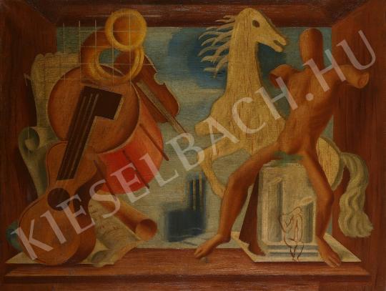 Martyn Ferenc - Csendélet hangszerekkel, 1928 festménye
