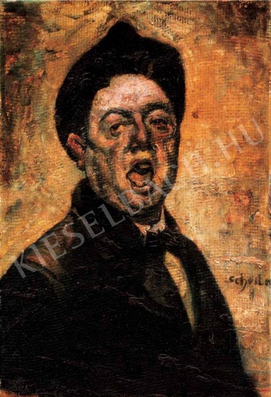  Scheiber Hugó - Kiabáló önarckép, 1920-as évek eleje festménye