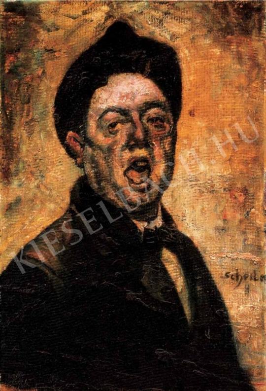  Scheiber, Hugó - Self-Portrait Shouting, Early 1920s painting