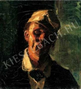  Rudnay, Gyula - Self-Portrait in a Painter's Cap, 1920s painting