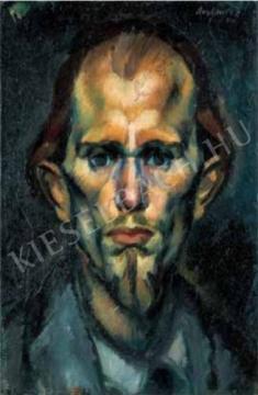 Derkovits Gyula - Szakállas önarckép, 1922 festménye