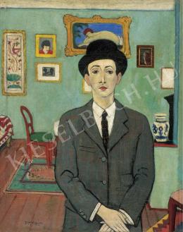  Vörös, Géza - Man in a Hat (Self-Portrait), c. 1930 