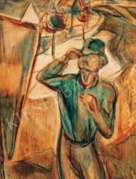 Egry József - Festő állvány előtt (A festő), 1928 festménye