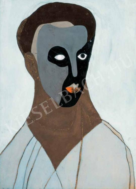 Vajda, Lajos - Self-Portrait in a Mask, 1935 painting