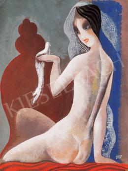  Kádár, Béla - Nude with a Bird 