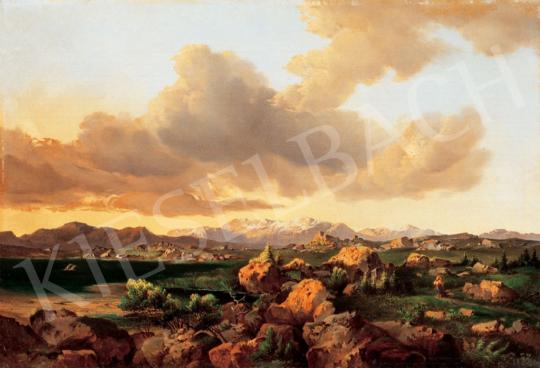 Weisz, Adolphe - Romantikus tájkép (Engadies) | 28. Aukció aukció / 55 tétel