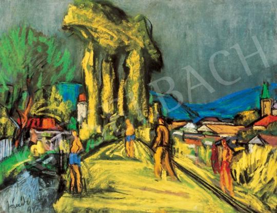  Jándi, Dávid - Nagybánya Landscape with Figures | 28th Auction auction / 64 Lot