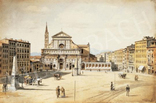  Wágner Sándor - Firenze (Piazza Santa Maria Novella) | 28. Aukció aukció / 91 tétel