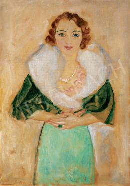  Frank, Frigyes - Woman with a Pearl Necklace 