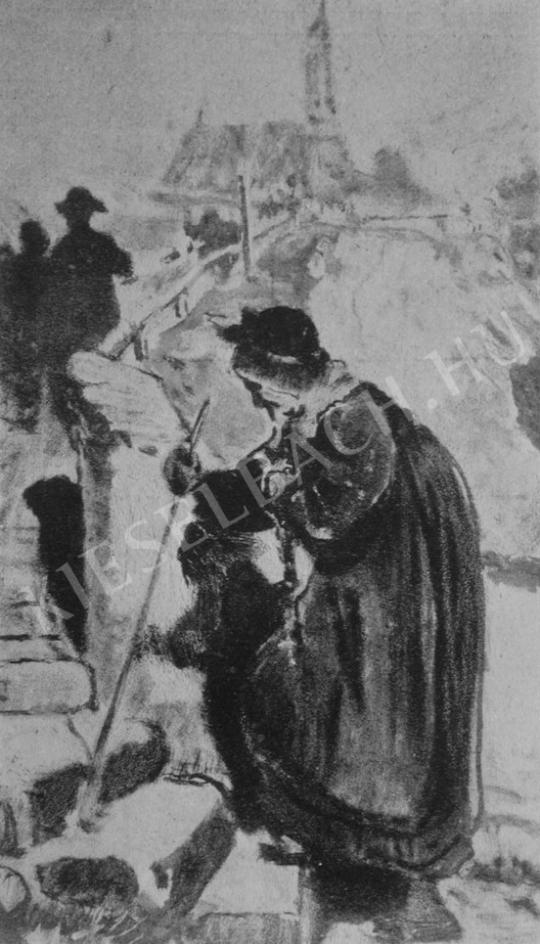 Liezen-Mayer Sándor - A harang c. költeményének illusztrációja festménye