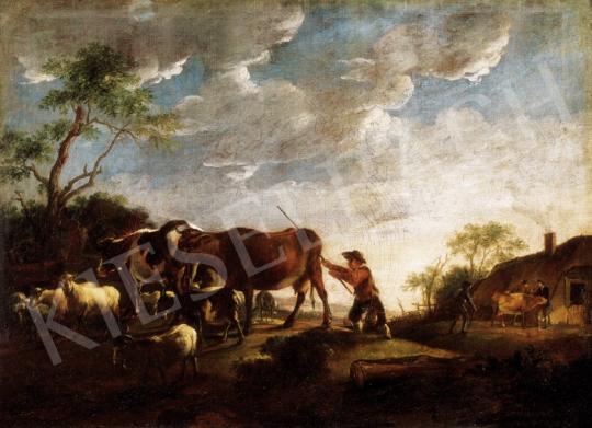 Holland festő I.B. Körber jelzéssel, 18. száz - Pásztorfiú | 23. Aukció aukció / 130 tétel