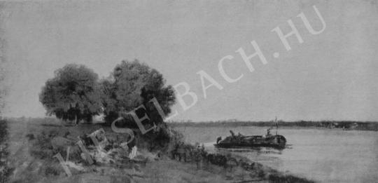 Mészöly, Géza - On the Danube Bank painting