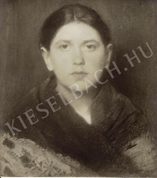 Knopp Imre - Női arckép festménye