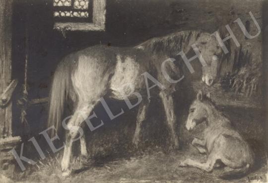  Wágner, Sándor - In the Stall painting