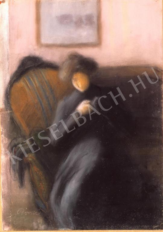 Rippl-Rónai József - Nő fotelban festménye