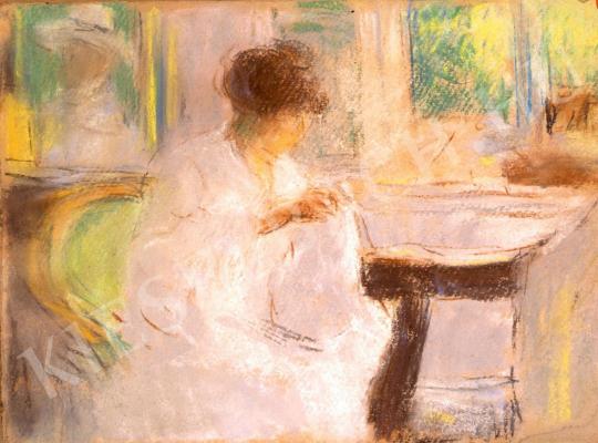 Rippl-Rónai, József - Woman Embroidering painting