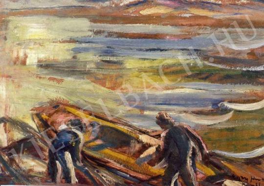 Egry József - Keszthelyi halászok festménye
