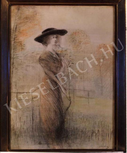  Gulácsy, Lajos - Woman with Hat painting