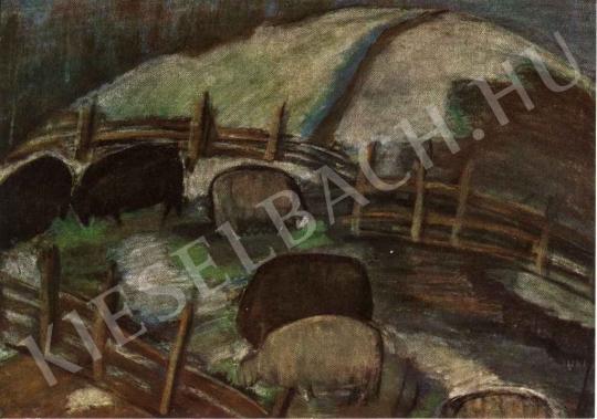 Nagy, István - Sheepfold in Winter painting