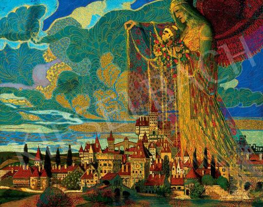Jaschik, Álmos, - Angel above the City, 1918 | 29th Auction auction / 19 Lot