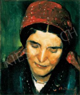  Rudnay Gyula - Nő pettyes kendőben, 1920-as évek 