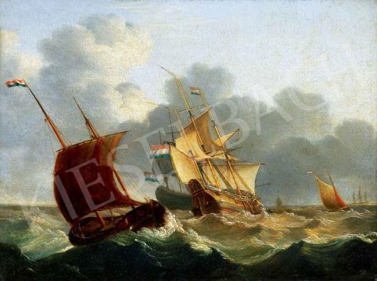 Ismeretlen holland festő, 1700 körül - Vitorlás hajók | 29. Aukció aukció / 149 tétel