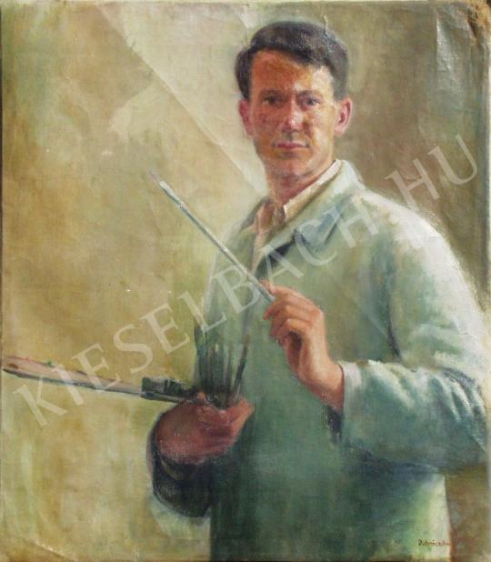 Döbröczöni Kálmán - Önarckép, 1930 festménye
