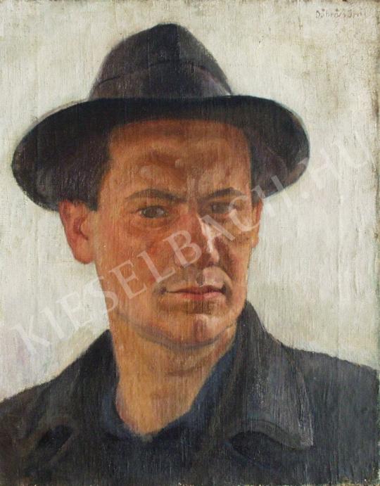 Döbröczöni Kálmán - Önarckép, 1940 festménye