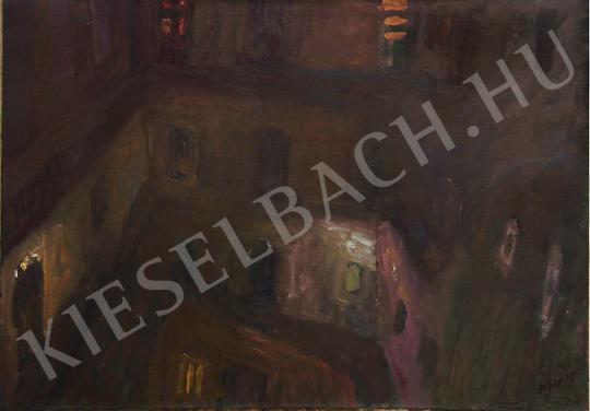 Nádor, Tibor - Summer evening, inner yard, 2001 painting