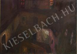 Nádor, Tibor - Summer evening, inner yard, 2001 