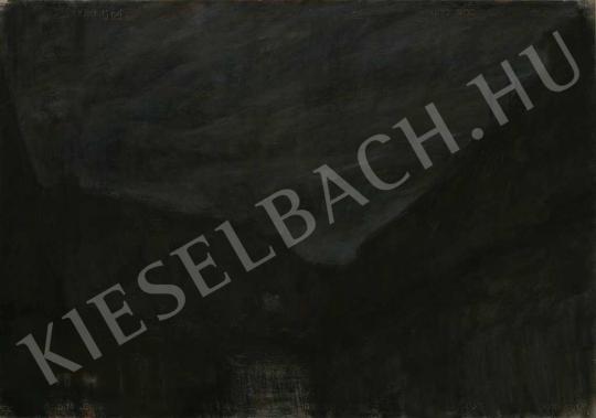 Nádor Tibor - Éjszakai tető ősszel, 2001 festménye