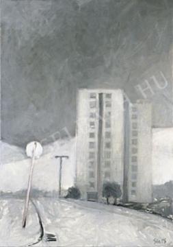 Szüts Miklós - Budaörs, tél festménye