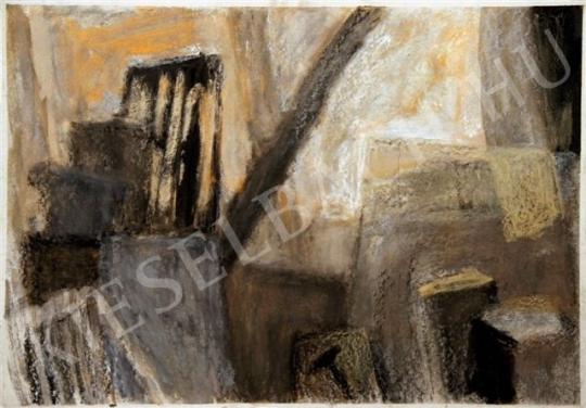 Nádor, Tibor - Studio with Fireplace, we are Waiting for the Winter, 2005 painting