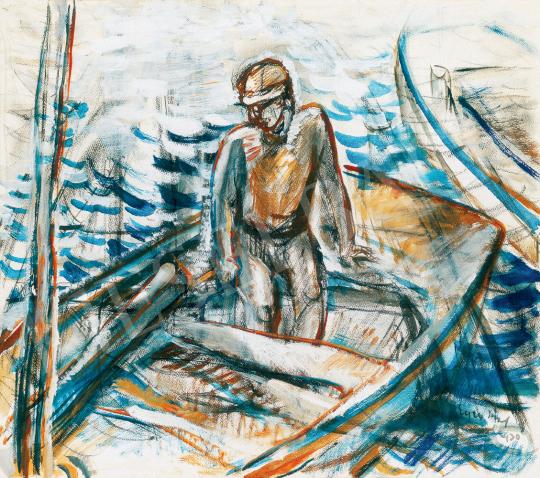 Egry, József - Fisherman by the Lake Balaton, 1930 | 30. Auction auction / 12 Lot