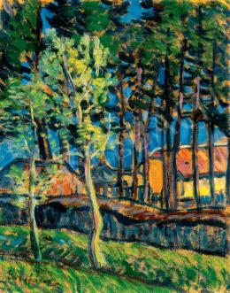 Egry, József - Sunlit Houses Among Trees 