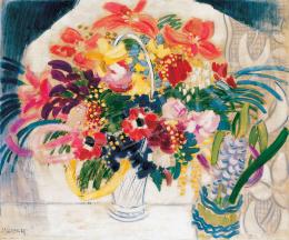  Vaszary, János - Still Life of Flowers in the Window (Great Still Life of Flowers), about 1930 