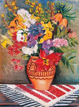  Vörös, Géza - Still Life of Fire-Lillies and Bluebells | 30. Auction auction / 90 Lot