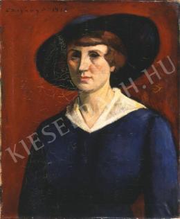  Czigány, Dezső - Woman in a Hat 