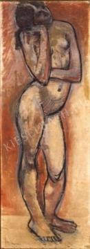  Kernstok, Károly - Standing Female Nude painting